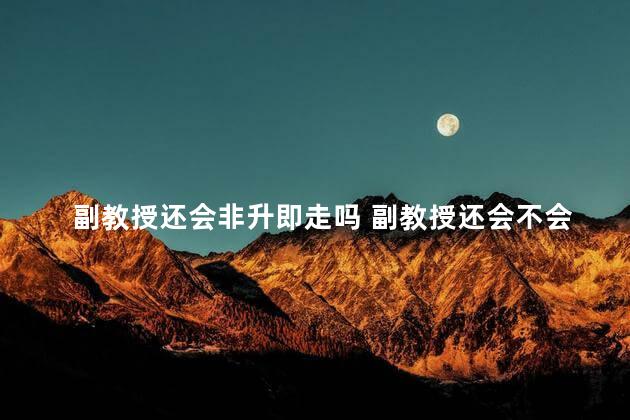 副教授还会非升即走吗 副教授还会不会非升即走